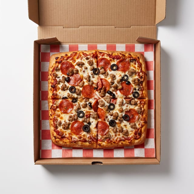 3 Toppings Pizza.